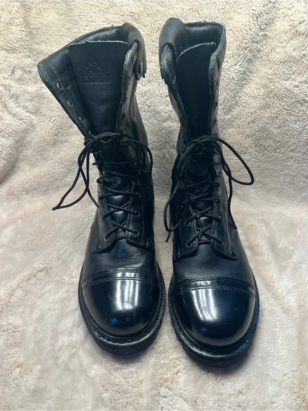 black Rocky military jump boots size mens 8
